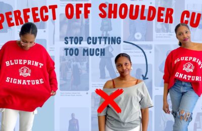 Stop over cutting your t-shirts and sweatshirts! | DIY off shoulder cut #upcycling #fashion #diy