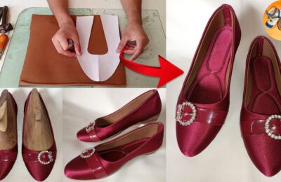 Making HANDMADE Beautiful Women Point Shoe #diy #leathercraft #sandals #viral