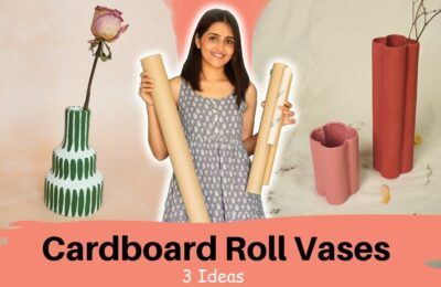 DIY Vase using Cardboard Roll #diy #craft #trending